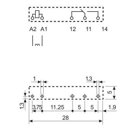 Przekaźnik 5VDC SPDT 6A FINDER RELAY 250VAC FINDER srebro