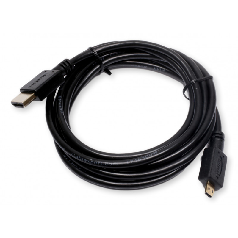 Kabel HDMI-microHDMI V1.4 highspeed 1.8m pozłacane końcówki, czarny, gembird