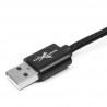 Kabel microUSB 1,2m pleciony czarny