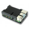 Obudowa aluminiowa RAD2 czarna chłodzenie pasywne do Raspberry Pi 4B