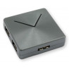 Hub USB 3.0 kwadratowy grafit 