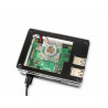 Obudowa akrylowa AKR3 black active cooling dla Raspberry Pi 4B