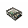 Obudowa akrylowa AKR3 black active cooling dla Raspberry Pi 4B