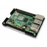 Obudowa akrylowa AKR3 black active cooling dla Raspberry Pi 4B