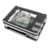 Obudowa akrylowa AKR3 black active cooling dla Raspberry Pi 4B