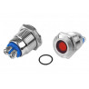 Kontrolka LED 14mm 12V metal czerwona 