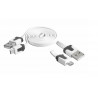 Kabel microUSB 1m płaski - biały