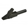 Krokodyl  czarny 56mm wtyk gn. banan 4mm 15A| 300V| Amass