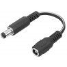 Adapter DC wtyk 2,1/5,5-gniazdo 2,5/5,5  na kablu