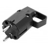 Wtyczka z uchem, z uziem. uni-schuko 16A 250V IP20 czarna