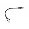 PATCHCORD KAT.6 UTP 0.25M CZARNY FLUKE P ASSED LANBERG