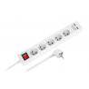 Przedłużacz sieciowy Rebel 5 gniazd + 2  gniazda USB, z wyłacznikiem - 5m