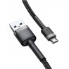 Kabel USB do MicroUSB (czarno-szary) 3m Baseus Cafule 2A