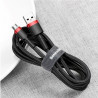 Kabel USB do MicroUSB (czarno-czerw.) 3m Baseus Cafule 2A