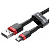 Kabel USB do MicroUSB (czarno-czerw.) 3m Baseus Cafule 2A