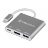 Złącze adapter Cabletech wtyk Typu C - g niazda USB 3.0 HDMI 2.0 Typu C
