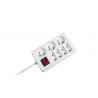 Przedłużacz sieciowy Rebel 7 gniazd z przełącznikiem , 3m (1,5mm)