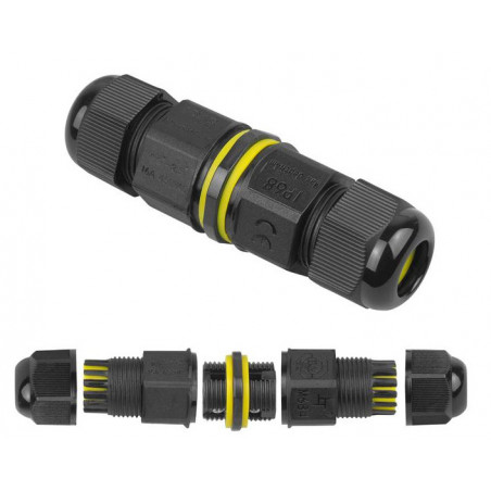 Wodoodporna mufa kablowa ze złączem 3 pr  zewodowym IP68 450V