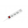 Przedłużacz sieciowy Rebel 3 gniazda + 2 gniazda USB z wyłacznikiem - 5m