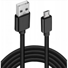 Kabel microUSB 2m czarny