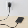 Kabel microUSB 2m czarny
