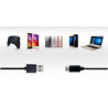 Kabel microUSB 2m czarny
