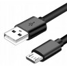 Kabel microUSB 2m czarny