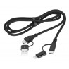 Kabel USB A/C - C/Lightning 2+2 1m Cabletech