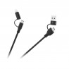 Kabel USB A/C - C/Lightning 2+2 1m Cabletech