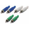 Zestaw 6 wtyków RCA plastikowy chinch 