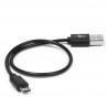 Kabel microUSB 0,3m czarny