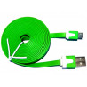 Kabel microUSB 2m płaski - zielony