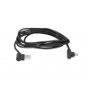 Kabel micro USB kątowy czarny nylon 2m