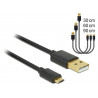 Delock zestaw kabli USB - szybkie ładowanie i transfer danych