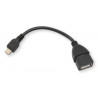 Adapter microUSB - gniazdo USB (przewod 15cm)