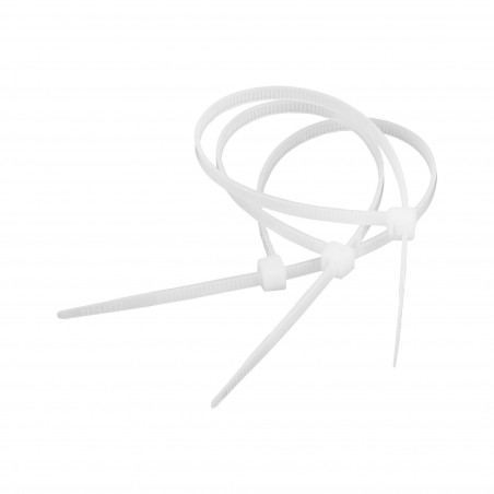 Opaski zaciskowe Cabletech 4,8 × 250 mm - białe
