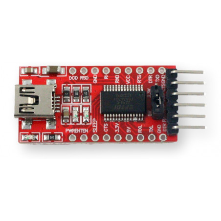 Moduł RS232/USB FTDI232 - interfejs szeregowy do Arduino i Raspberry