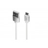 Kabel silikonowy micro USB 2m biały - szybkie ładowanie i transfer danych