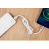 Kabel silikonowy micro USB 2m biały - szybkie ładowanie i transfer danych
