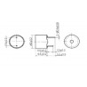 Buzzer HCM1212X 12V - dźwięk ciągły