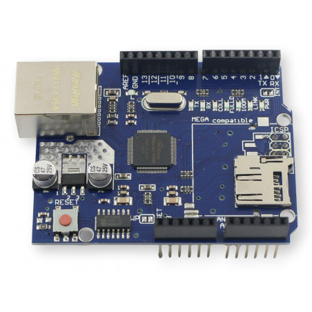 Ethernet Shield W5100 dla Arduino - Moduł sieciowy LAN