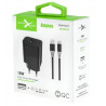 Ładowarka sieciowa Ampere - FAST QC 3.0 + kabel USB Typ-C