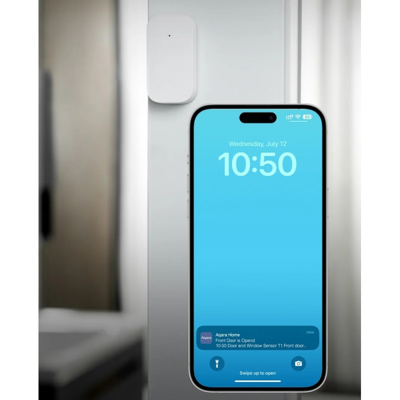 Aqara Door & Window Sensor T1 Czujnik Aqara DW-S03D do okien i drzwi - biały, montaż bez narzędzi. Powiadomienie o otwarciu w aplikacji.