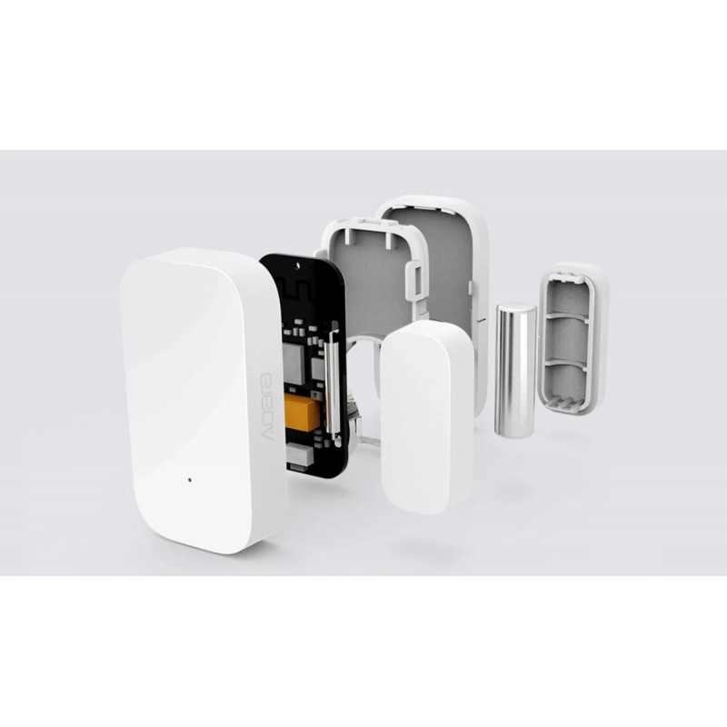 Aqara Door & Window Sensor T1 Czujnik drzwi i okien Aqara DW-S03D - biały, bezprzewodowy system alarmowy. Komunikacja Zigbee 3.0.