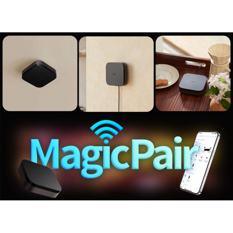 Aqara MagicPair - parowanie urządzeń Aqara MagicPair – bezprzewodowe urządzenie do parowania z telefonem. Łatwe sparowanie urządzeń Aqara.