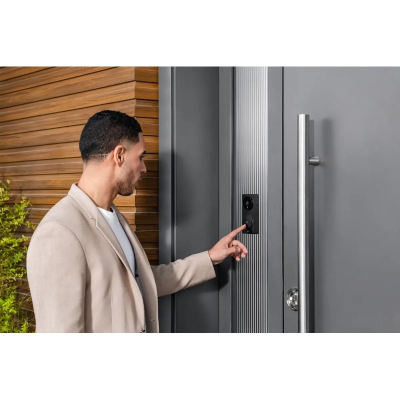 Aqara Smart Video Doorbell G4 Czarny Aqara Smart Video Doorbell G4 czarny - wideodomofon z rozpoznawaniem twarzy, instalacja na drzwiach. Inteligentny dzwonek do drzwi.