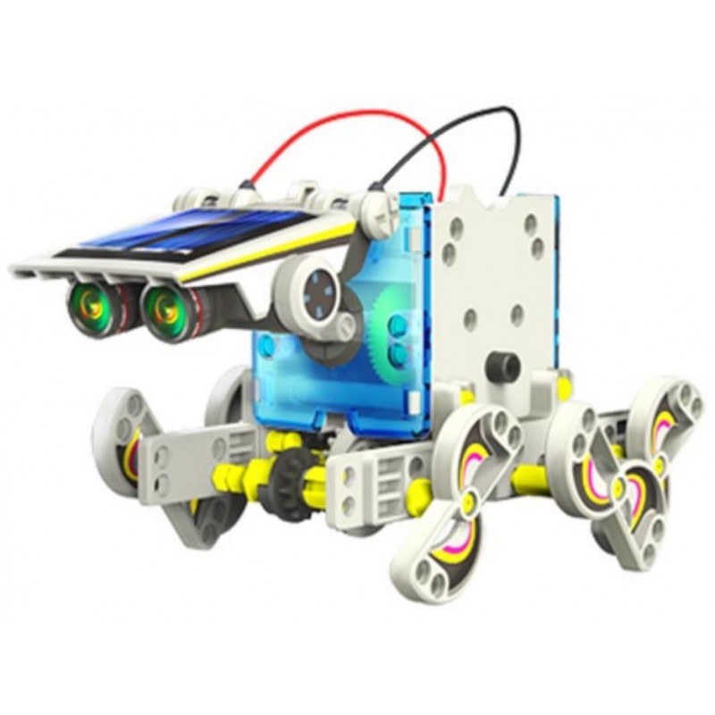 Zestaw robota edukacyjnego KSR13 - robot solarny do budowy, elementy elektroniczne, panel słoneczny. Zabawa STEM dla młodzieży.