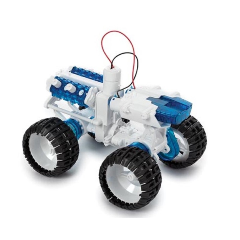 Zestaw do budowy samochodu terenowego 4x4 - model łazika kosmicznego napędzany słoną wodą.