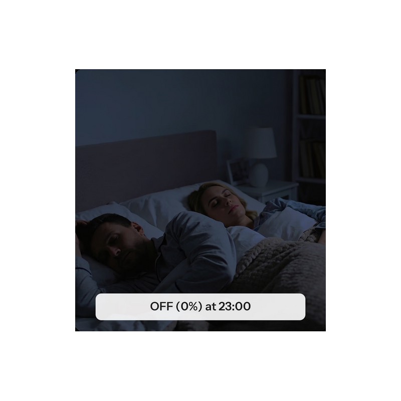 SONOFF MINI-ZBDIM – inteligentny ściemniacz Zigbee, automatyczne wyłączanie światła o 23:00 w sypialni.