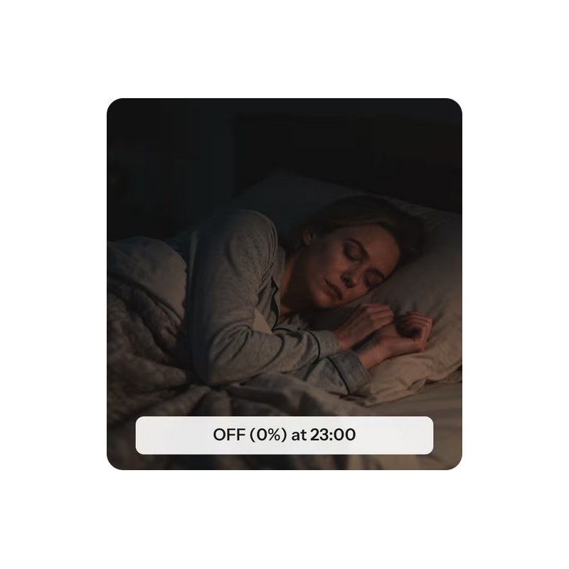 SONOFF MINI DIM - ściemniacz WiFi Matter automatycznie wyłączył światło o 23:00 w sypialni. Inteligentne sterowanie oświetleniem.